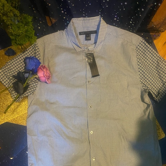 NWT MARC BY MARC JACOBS BLUE CHECK PRNT SUMMER LUX Shirt - Picture 8 of 11